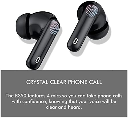Alpha & Delta KS50 Premium ANC Bluetooth True Wireless Earphones – Ultimate Sound Clarity and Ergonomic Comfort for Distraction-Free Listening