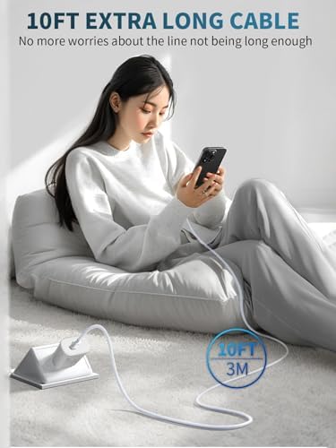 30 W USB-C Super Fast Charger Block with 10 FT Type C Cable – Optimal Charging Solution for i Phone 16/15 Pro & Galaxy S25 Ultra – Enhanced Portability & Rapid Power Delivery for All Devices