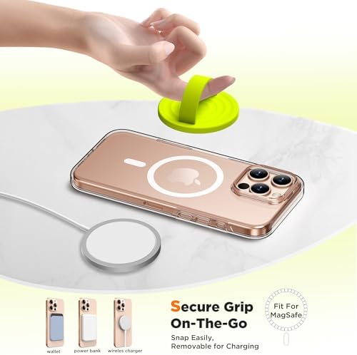 Revolutionary Magnetic Phone Ring Grip Holder – Ergonomic Silicone Finger Loop for i Phone Pro Max/Plus, 12/13/14/15/16 Series – Compatible with Mag Safe – Oat Color Enhances Aesthetics and Comfort – 360-Degree Rotation for Effortless Use – Secure Your Device with Style and Stability – Essential Smartphone Accessory for Unmatched Usability and Convenience