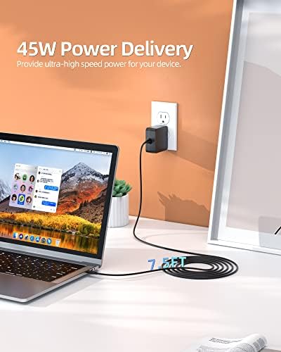 High-Speed 45 W USB Type-C Charger for Samsung Chromebook Laptops – UL Certified, Exceptional Compatibility with Chromebook 4, 4+, Pro Plus & More – Lightweight & Portable Design – 30-Day Satisfaction Guarantee!