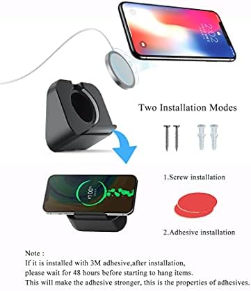 Phone Wall Mount for Magsafe Charger Bedside Phone Holder Compatible with Magsafe Accessories Fit for iPhone 12/12 Pro/ 13 Pro Max(Charger Not Included) (Black) – Enhanced Compatibility and Speed
