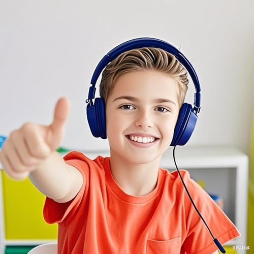 Olyre Lightweight Wine Red Kids Headphones – Ergonomic Wired Earphones for Toddlers – Superior Audio Quality with Tangle-Free Design – Comfortable, Durable & Stylish for School, Travel, and Home Use – Ideal for Young Listeners and Seamless Compatibility with Tablets and Smartphones