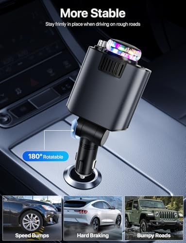Transform Your Commute: 5-in-1 Retractable Car Charger with Aromatherapy Diffuser & Starlight Ambiance – Fast USB-C and Dual USB Ports for i Phone 12-16 & More – Elevate Your Driving Experience with Stress-Relieving Scents and Efficient Charging