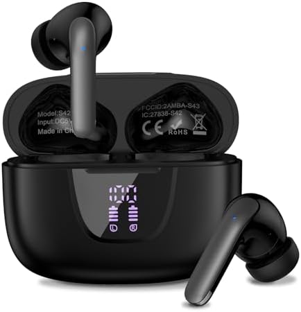 Advanced Bluetooth 5.3 Wireless Earbuds – Noise Cancelling In-Ear Headphones Engineered for Google Pixel 9/8/7 – Immersive Deep Bass, 40-Hour Battery Life, and IP7 Waterproof Charging Case – Perfect for Active i Phone & Android Enthusiasts