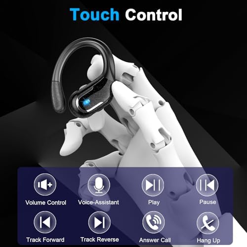 Ultimate Wireless Sport Earbuds with 75-Hour Playtime, Bluetooth 5.4 Connectivity, and IP7 Waterproof Rating – Noise-Canceling Earphones with Deep Bass for Gym, Running, and Outdoor Activities – Enhanced Comfort and Stability for Active Lifestyles