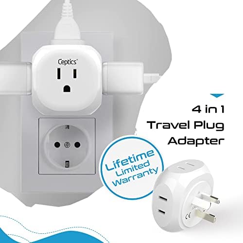 Ultimate Compact Travel Power Adapter for UK & Ireland – Dual USB & USB-C Fast Charger with 3.1 A Output – Type G Plug Converter for Seamless Global Connectivity in Hong Kong, England, Dubai, and Saudi Arabia – Safe, Efficient Design for Smart Travelers