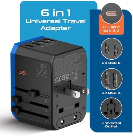 Ultimate Compact Travel Power Adapter for UK & Ireland – Dual USB & USB-C Fast Charger with 3.1 A Output – Type G Plug Converter for Seamless Global Connectivity in Hong Kong, England, Dubai, and Saudi Arabia – Safe, Efficient Design for Smart Travelers