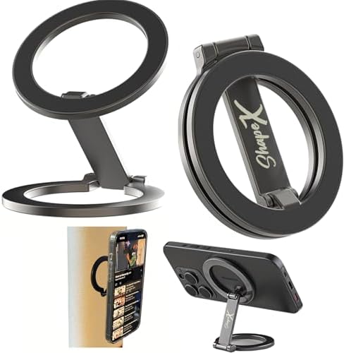 Shape X Magnetic Phone Holder for Gym – Dual Mount Cradle Compatible with i Phone 16 Pro Max, 15, 14, 13, 12 Plus and Samsung – Hands-Free Fitness Accessory for Enhanced Workout Connectivity and Stability