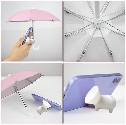 Ultimate Phone Umbrella Suction Cup Stand – Anti-Glare Sunshade Holder for Outdoor Navigation, Stylish Shield for Smartphones (Set of 3) – Enhance Visibility and Protect Your Device from Sunlight