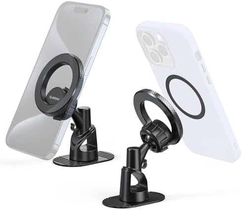 Esoulk Ring Magnetic Car Phone Holder – Ultimate Versatile Mount for Dashboard, Windshield & Air Vent – Strong Magnetic Grip for Enhanced Driving Safety – Compatible with Mag Safe & All Smartphone Models – Effortless Installation, Sleek Design, and Optimal Convenience for Modern Drivers