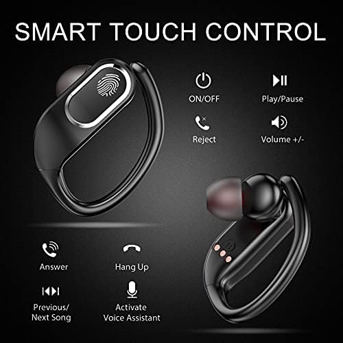 Mu Go Wireless Sports Earbuds – Advanced Bluetooth 5.0 Noise-Cancelling Headphones with 48-Hour Playtime, Deep Bass Sound, Waterproof Construction, and Comfortable Ergonomic Design for Active Lifestyles – Perfect for Workouts and Hands-Free Calls