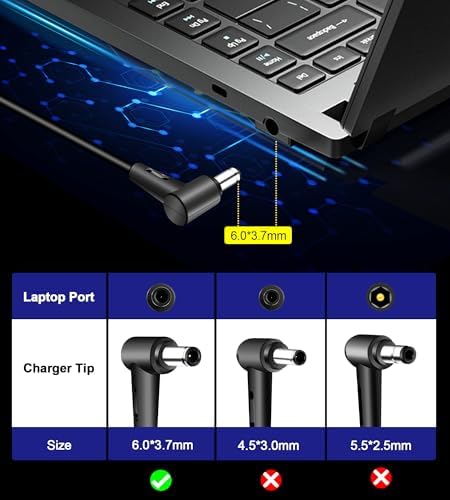 240 W ASUS ROG Laptop Charger with 6.0 x 3.7 mm Connector | High-Performance Rapid Charging Adapter for Zephyrus, Strix, and TUF Series | Built for Gamers & Professionals with Advanced Safety Features and Long-Lasting Durability