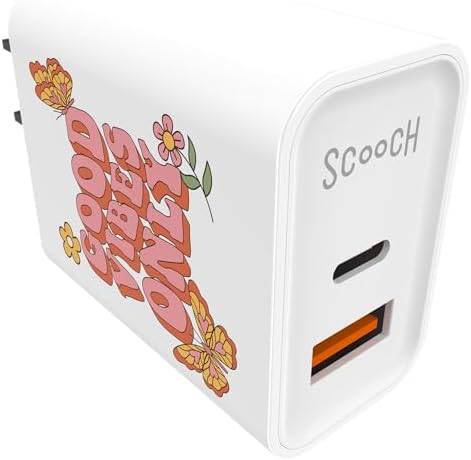 Scooch 20 W Fast Dual-Port Wall Charger – Sleek USB-A & USB-C Power Delivery Adapter for Rapid Device Charging, Compact Travel-Friendly Design with Elegant White Finish, Ideal for Universal Compatibility and Safe Operation