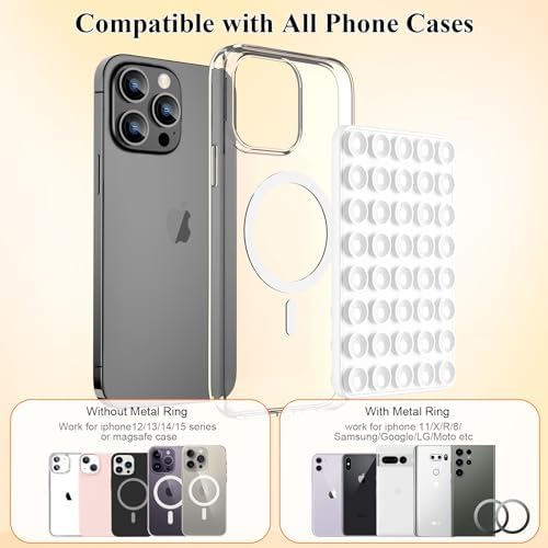 MGLK Silicone Suction Phone Case Magnetic Mount – Hands-Free, Strong Grip Holder for Selfies and Videos – Durable, Easy to Use – iPhone and Android Compatible for iPhone 15/14/13 Pro Max (Pink) – Enhanced Compatibility and Speed