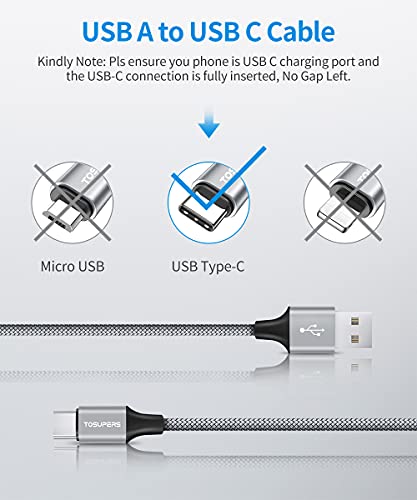 10-Foot Braided USB C Cable Trio – Fast Charging 3 A – Perfect for i Phone 16/15 Pro Max & Samsung Galaxy S Series – Durable Design for Home, Office, and Travel – Ultimate Compatibility & Efficiency in Charging and Data Transfer
