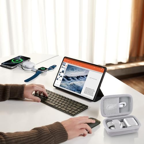 co2 CREA Green Hard Case for Anker Mag Safe UFO 3-in-1 Mag Go Wireless Charger Station – Travel-Friendly Foldable Charging Pad Protector with Enhanced Compatibility and 15 W Fast Charging Capability, Ideal for On-the-Go Charging Solutions