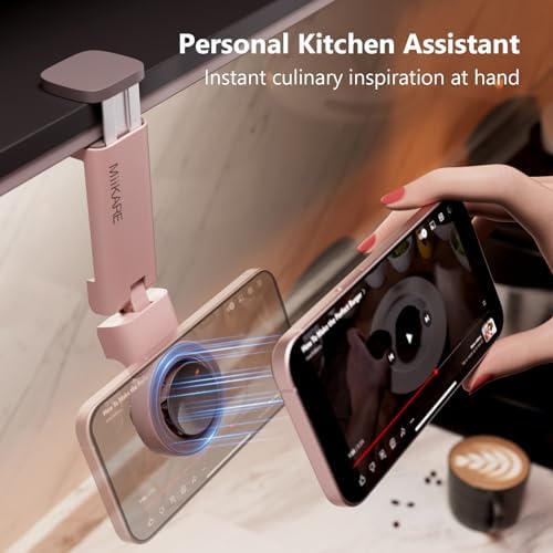 MiiKARE Airplane Travel Essentials Magnetic Phone Holder, Universal Handsfree Phone Mount for Flying with 360 Degree Rotation, Travel Must Haves Phone Stand for Desk, Tray Table, Black – Enhanced Compatibility and Speed