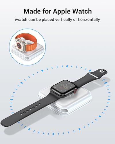 Ultimate 3-in-1 Magnetic Wireless Charging Station – Fast and Portable Mag-Safe Charger for i Phone 16/15/14/13/12 Series, Apple Watch & Air Pods with Adapter Included – Compact Design for Effortless Travel and Enhanced Device Compatibility