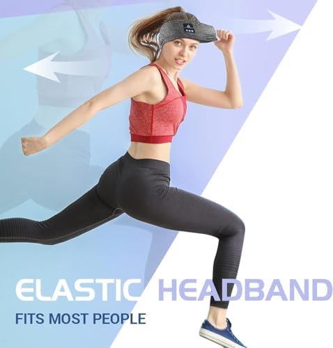 Ultimate Bluetooth Sleep Headphones Headband – Luxurious Dual-Function Music Eye Mask with Comfortable Earbuds for Side Sleepers – Stylish Grey Design Perfect for Restful Nights and Thoughtful Tech Gifts