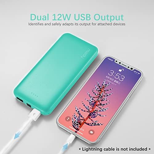 Miady 2-Pack 10000 m Ah Slim Dual USB Portable Power Bank with Type-C Fast Charging – Ultimate Backup Solution for i Phone 16/15/14/13, Galaxy S24/22, i Pad, and Android Devices (Vibrant Red & Blue) – Stay Connected Anywhere!