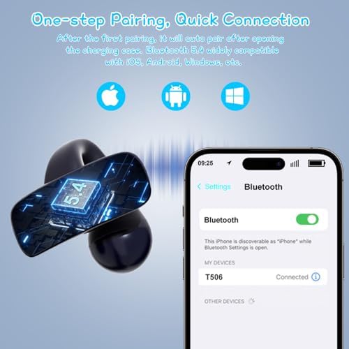 BANIGIPA Kids Bluetooth 5.4 Open Ear True Wireless Earbuds – Ultra-Lightweight Headphones with Safe 85 d B Volume Control for Young Listeners – Perfectly Designed for School, Travel & Clear Communication with Built-in Mic