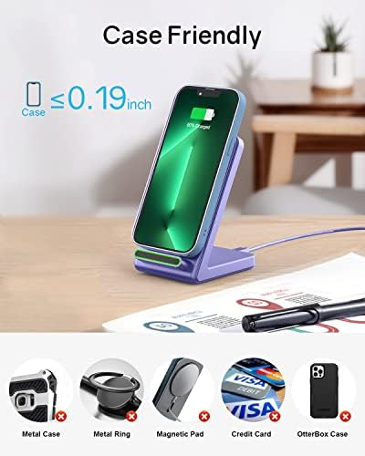 3-in-1 Wireless Charging Station for Apple Devices – Fast Charging Dock for i Phone 15/14/13/12 Pro Max, Apple Watch Series 8/7/SE/6/5/4/3/2, and Samsung Phones – Sleek Multi-Device Charger with Enhanced Safety Features and Compact Design