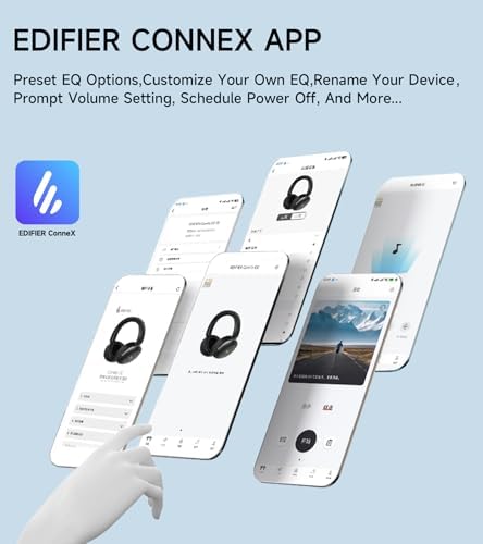 Atom Max Hybrid Active Noise Cancelling Over-Ear Headphones – Ultimate Comfort and Superior Hi-Res Audio Experience with 45-Hour Battery Life, Quick Recharge, Customizable Sound Profiles via Intuitive App, Lightweight Foldable Design, Luxurious Earpads in Elegant Black – Perfect for Travel, Work, or Home Listening