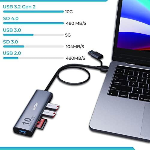 Unlock Ultimate Connectivity with the 6-in-1 USB C Hub: Superfast Data Transfer, SSD Card Reader & Thunderbolt Adapter for Seamless Multi-Device Integration – Perfect for Professionals & Tech Enthusiasts