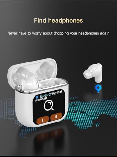 Revolutionize Your Sound Journey with Bluetooth 5.4 Wireless Earbuds – Touch Control, IPX5 Waterproof, and 50-Hour Battery Life – Immerse in Deep Bass Stereo Audio with Built-in Mic for Crystal Clear Calls – Ideal for Active Lifestyles and Music Aficionados – Sleek White Design Compatible with i OS, Android, Tablets, and Laptops