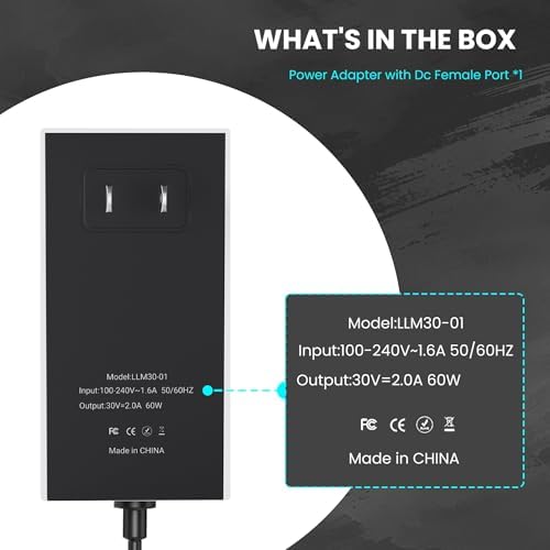 Reliable 60 W OEM Power Supply Adapter for Starlink Mini Dish – Global 110-240 V Input with 30 V/2 A Output – Compact Charger for Seamless Internet Access at Home, Office, and Travel – Essential Accessory for Enhanced Connectivity and Performance
