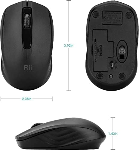 Upgrade Your Computing Experience with Rii 10-Pack Wireless Mouse – Effortless 2.4 GHz Connectivity for PC & Laptop, Ergonomically Designed for Comfort, Portable USB Dongle Included, Perfect for Home, Office, and School Use – Reliable High-Precision Optical Mice in Sleek Black Finish