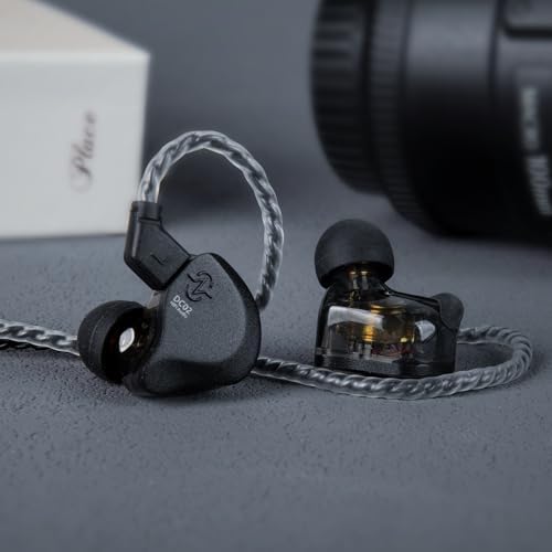 Upgrade Your Gaming Experience with CCZ DC02 High-Fidelity In-Ear Earbuds – Precision Dual Magnetic Circuit Technology for Superior Sound Quality, Integrated Microphone for Clear Team Communication, Ergonomic Design for Long-Lasting Comfort, and Universal Device Compatibility – Ideal Choice for Gamers and Audiophiles in Stylish Black Finish