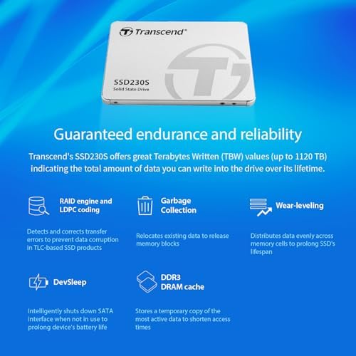 Boost Your System’s Speed with Transcend 512 GB SATA III SSD230 S – Ultra-Fast 2.5” Solid State Drive for Enhanced Performance and Unrivaled Reliability