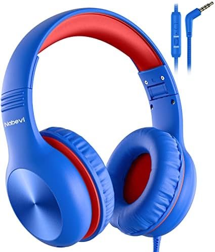 Premium Kids Over-Ear Headphones with Built-In Microphone – Safe Volume Control, Lightweight Dark Green Design for Online Learning & Travel, HD Sound Quality, Collaborative Audio Sharing Feature for Enhanced Learning Experiences
