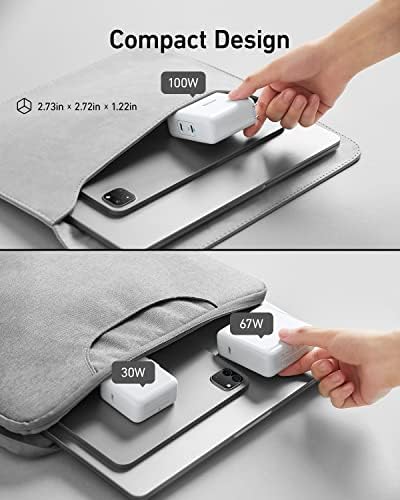 Anker 100 W Dual Port Fast Charger for Mac Book Pro & USB-C Devices – Compact Power Adapter for i Phone 15, i Pad Pro, Google Pixelbook – Unmatched Charging Speed & Versatility with Enhanced Compatibility – Trust the Leader in Innovative Power Solutions