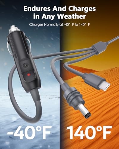 Ultimate Starlink Mini Car Charger – 100 W USB C to DC Power Cable – 10 ft Durable Cigarette Lighter Charging Cord – High-Speed Compatibility for Seamless Device Powering on the Go – 18 AWG Enhanced Performance