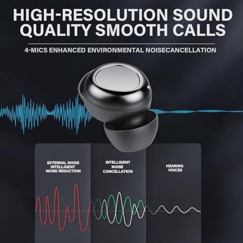 Revolutionary True Wireless Sleep Earbuds 2025 – Ultimate Comfort for Side Sleepers, Bluetooth 5.4 Connectivity, 53-Hour Playtime with Immersive 3 D Bass, Advanced Noise Cancellation, IP7 Waterproof Design for All-Night Relaxation, Quick USB-C Charging with LED Battery Indicator for Effortless Use