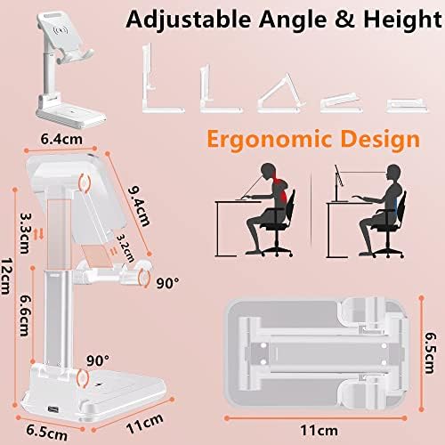 Revolutionary Dual 10 W Qi Wireless Charging Dock with Adjustable Phone Stand – Ultimate 2-in-1 Charger for i Phone 15/14/13/12/11/MAX/XS & Samsung Galaxy S21/S20/S10 – Ergonomic Design for Enhanced Viewing Experience – Perfect Desk Accessory for Home or Office – Non-Slip Base for Maximum Stability – Seamless Compatibility Across Qi-Enabled Devices – Elevate Your Workspace with Stylish Functionality and Effortless Device Access – Experience Cutting-Edge Technology and Modern Aesthetics in One Compact Solution