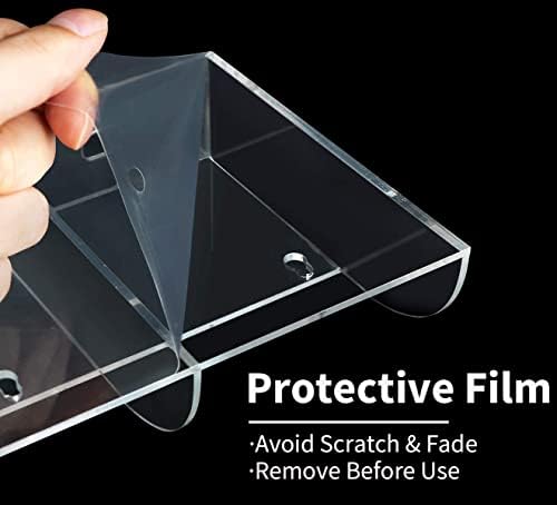 Clear Acrylic Wall-Mounted Tablet Holder – Sleek Charging Station for i Pads, Kindles, and Smartphones – Innovative Remote Control Organizer for Modern Homes and Offices – Maximize Space with Easy Access Design – Durable and Stylish Storage Solution for Clutter-Free Living