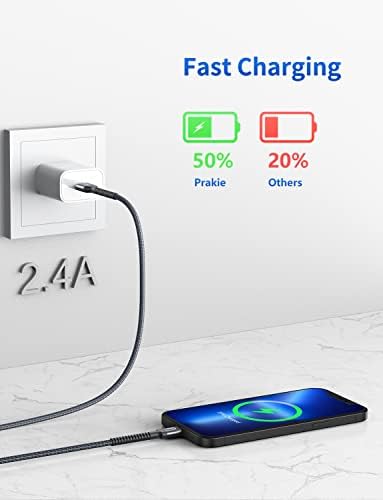 10 FT USB C Charging Cable – 2 Pack Durable Braided Fast Charger for i Phone 16, 15 Pro Max & Samsung Galaxy S23 – High-Speed 3 A Power Delivery, Tangle-Free Design for Enhanced Convenience and Compatibility