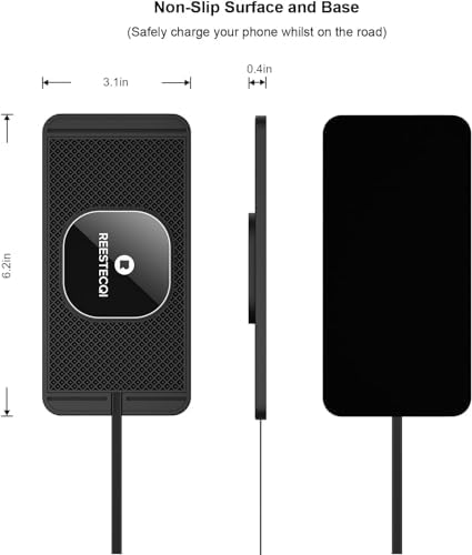 Revolutionize Your On-the-Go Charging with the REESTECQI 15 W Magnetic Wireless Car Charger Pad – Fast, Secure, and Compatible with i Phone 12-16 & Air Pods, Featuring Non-Slip Design and 40 W Car Charger for Ultimate Convenience and Efficiency