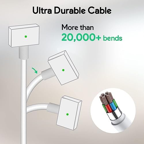 60 W T-Tip Magnetic Mac Book Charger – High-Speed Power Adapter for Mac Book Air & Pro 13-Inch Retina (2012-2015) – Reliable Charging with Smart Protection Features and LED Status Indicator