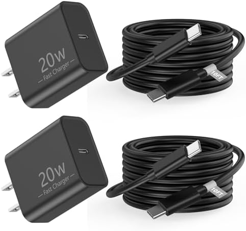 Power Up Your i Phone 16/15: 10 FT Fast Charging Cable Duo with 20 W USB-C Wall Chargers – Ultimate Connectivity for Your i Phone 16 Plus, Pro, Max, and 15 Series – Extended Reach and Rapid Charge Efficiency for On-the-Go Power Solutions