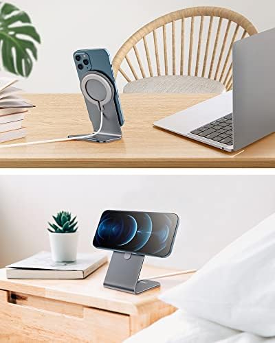 Stand for MagSafe Charger, CreaDream Aluminum Stand Holder for iPhone 16 15 14 13 12 Series, Magsafe Accessories Compatible with iPhone 16 15 14 13 12 Plus, Pro, Pro Max [MagSafe Charger Not Included] – Enhanced Compatibility and Speed