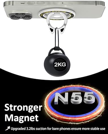 Adorable Cartoon Cat Magnetic Phone Ring Holder for i Phone 12-16 Series – Adjustable Stand & Removable Snap for Effortless Hands-Free Use – Enhanced Wireless Charging Capability & Secure Grip, Perfect for On-The-Go Fun