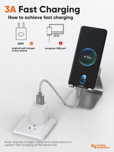 Compact USB C Cable Duo – 0.5 FT Braided Fast Charging Cables for Seamless Data Transfer | 3 A Power & 480 Mbps Speed | Ultimate Compatibility for Mac Book Air, Galaxy S22 Ultra, Stylus Pen, and More | Durable Design | Ideal for On-the-Go Connectivity