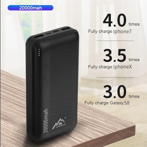 High-Capacity 20000 m Ah Portable Charger with LED Battery Indicator – Ultimate USB Power Bank for On-the-Go Charging, Compatible with All Devices, Quick Charge Technology for Efficient Power Management