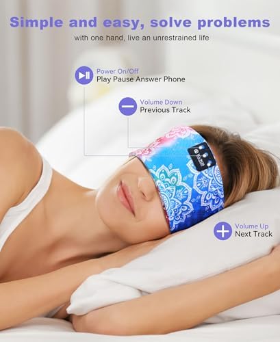 Ultimate Bluetooth 5.4 Sleep Headband Headphones – Designed for Side Sleepers, Unmatched Comfort for Active Lifestyles, Superior Sound Quality, Ergonomic Fit for Enhanced Relaxation, Ideal Tech Gift for Music and Podcast Enthusiasts