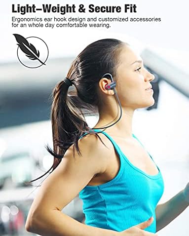 Otium Wireless Bluetooth Earbuds – IPX7 Waterproof Sports Headphones with 15-Hour Playtime for Gym & Running – Superior Sound Isolation & Ergonomic Comfort for Active Lifestyles – Seamless Device Compatibility – Black