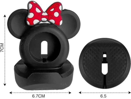 Stylish Cartoon Silicone Apple Watch Charging Dock – Enhanced Nightstand Compatibility for All Series Ultra/8/SE2/7/6/5/4/3/2/1 – Fast-Charging Solution with Tidy Cable Management for Personalized Décor and Elevated Viewing Experience